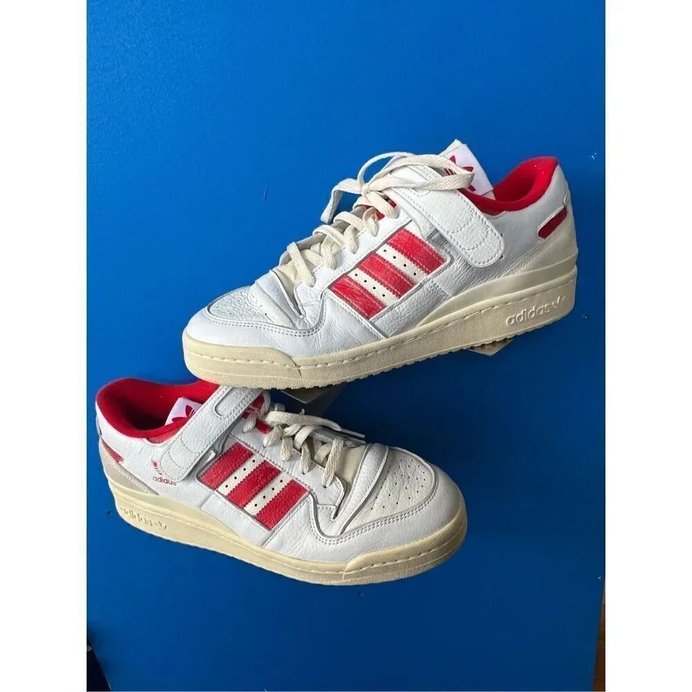 adidas Forum 84 Low 'White Vivid Red' GY5848 Men's Shoes size 11.5